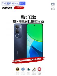 Vivo Y19s - 4GB RAM - 128GB Storage - PTA Approved - 1 Year Warranty - Black - The Original Bro Mobiles - TOB40